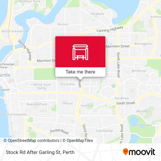 Mapa Stock Rd After Garling St