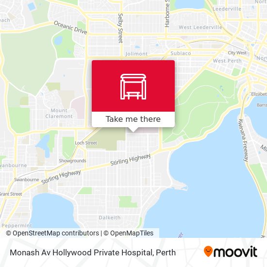 Monash Av Hollywood Private Hospital map