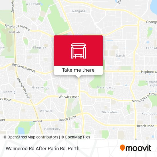 Wanneroo Rd After Parin Rd map
