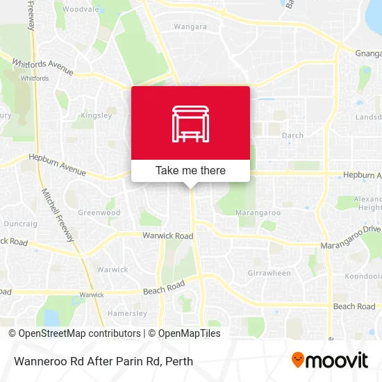 Mapa Wanneroo Rd After Parin Rd