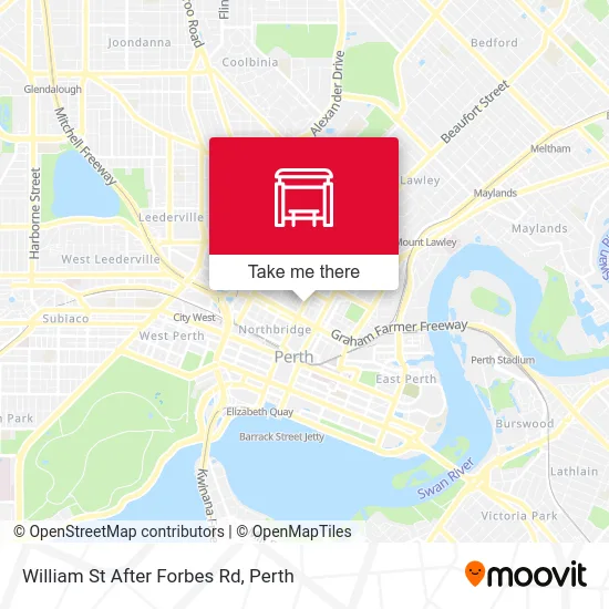 Mapa William St After Forbes Rd