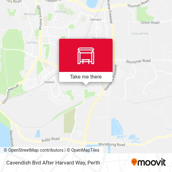 Mapa Cavendish Bvd After Harvard Way