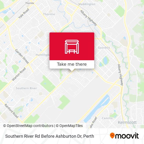 Southern River Rd Before Ashburton Dr map