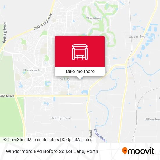 Mapa Windermere Bvd Before Selset Lane