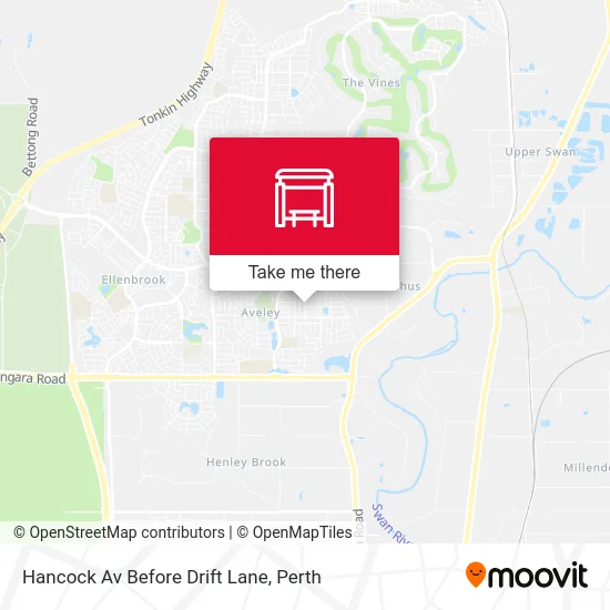 Mapa Hancock Av Before Drift Lane