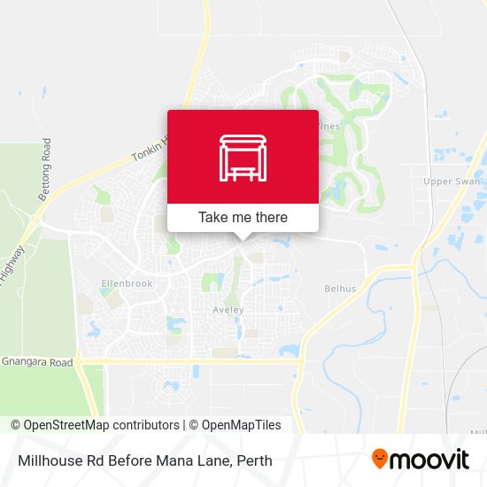 Millhouse Rd Before Mana Lane map