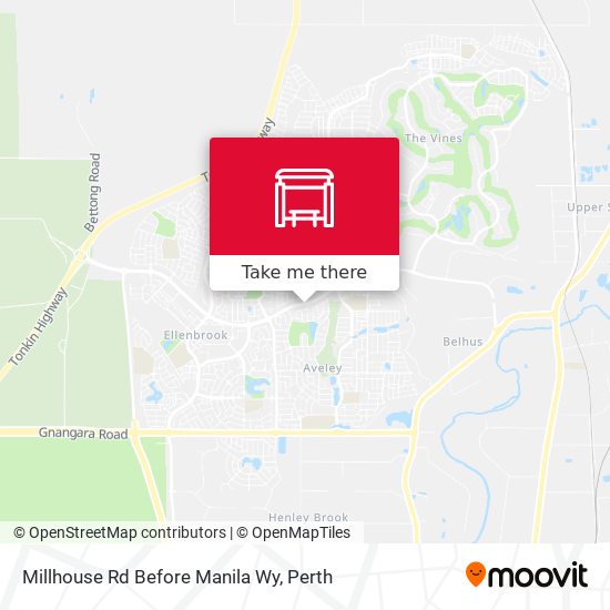 Millhouse Rd Before Manila Wy map