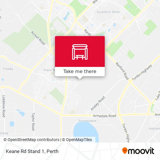 Keane Rd Stand 1 map