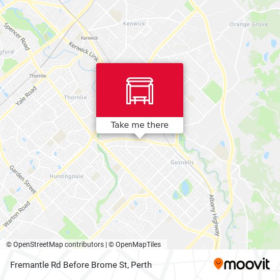 Fremantle Rd Before Brome St map