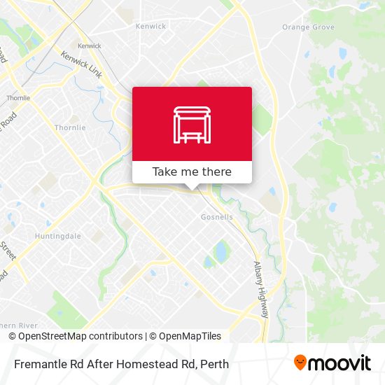 Fremantle Rd After Homestead Rd map