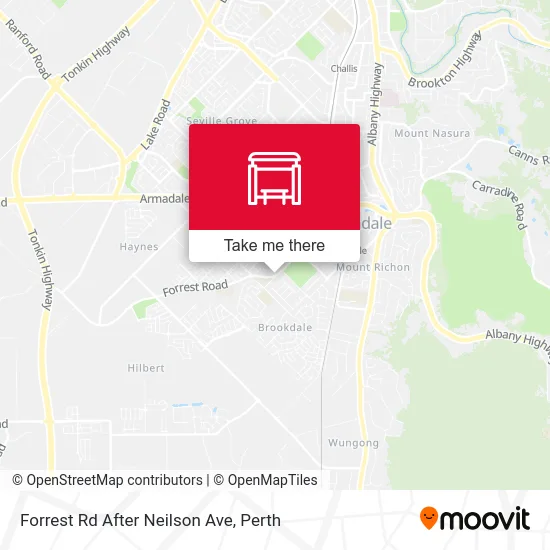 Mapa Forrest Rd After Neilson Ave