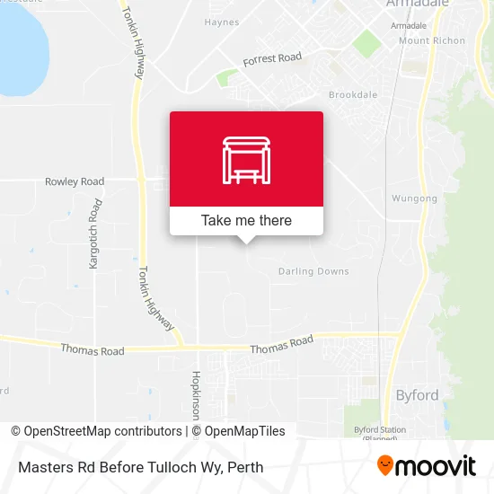 Mapa Masters Rd Before Tulloch Wy