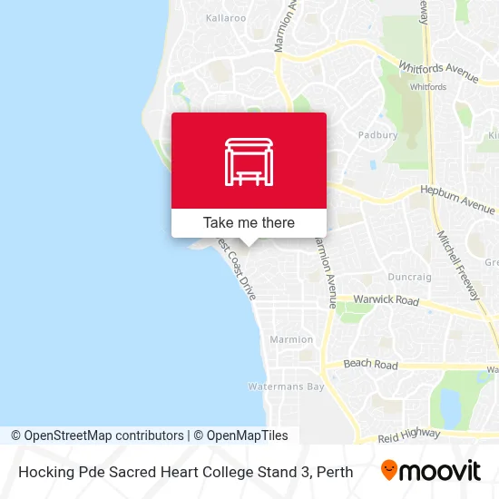 Mapa Hocking Pde Sacred Heart College Stand 3