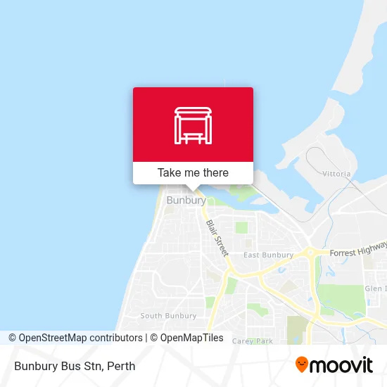Mapa Bunbury Bus Stn
