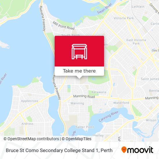 Bruce St Como Secondary College Stand 1 map