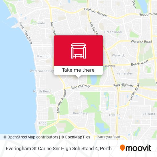 Everingham St Carine Snr High Sch Stand 4 map