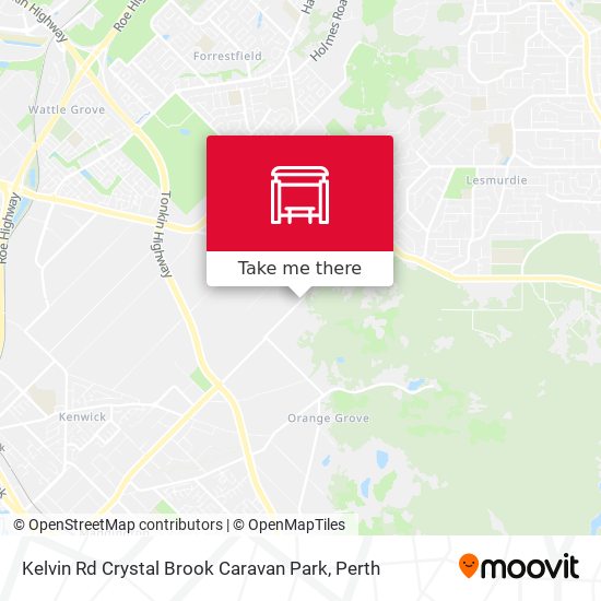 Mapa Kelvin Rd Crystal Brook Caravan Park