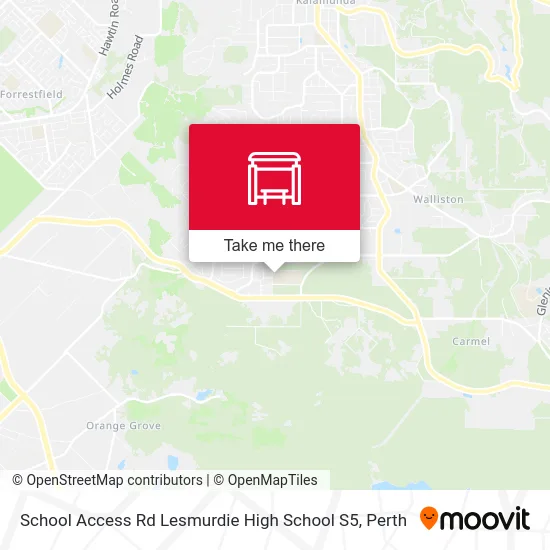 Mapa School Access Rd Lesmurdie High School S5