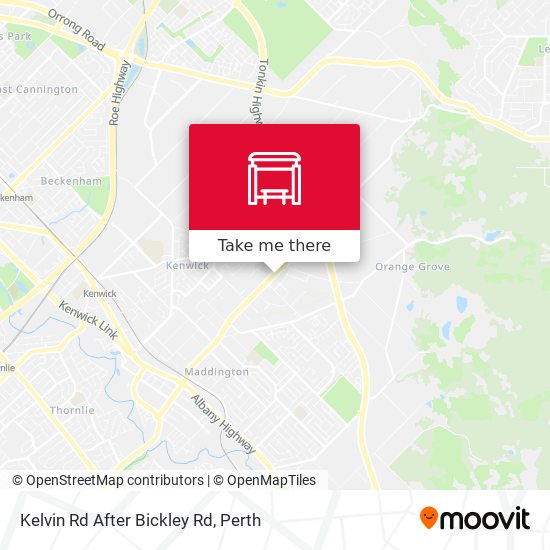 Kelvin Rd After Bickley Rd map