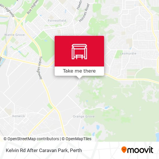 Kelvin Rd After Caravan Park map