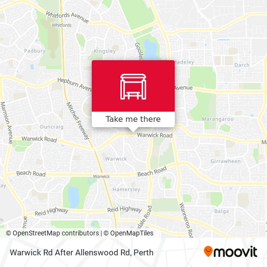 Warwick Rd After Allenswood Rd map
