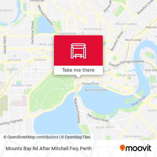 Mounts Bay Rd After Mitchell Fwy map