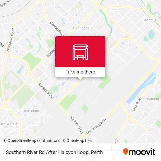 Southern River Rd After Halcyon Loop map