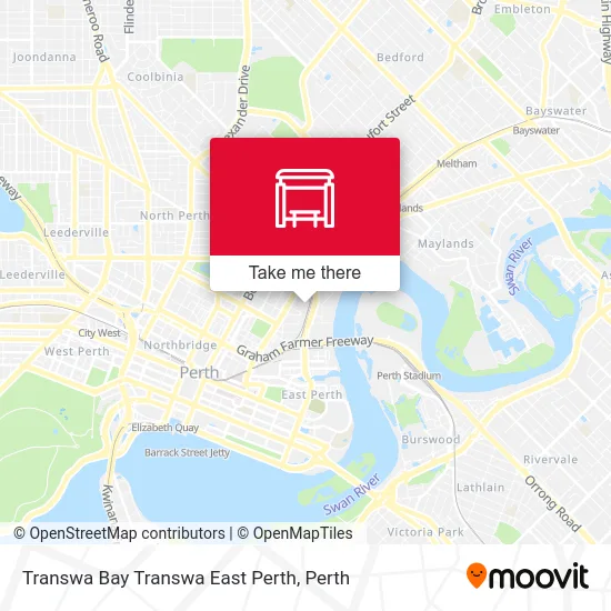 Mapa Transwa Bay Transwa East Perth