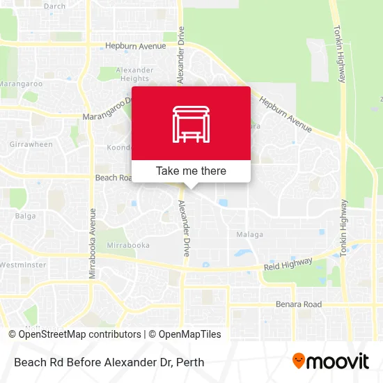 Mapa Beach Rd Before Alexander Dr