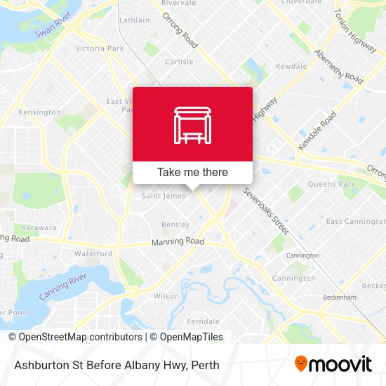 Ashburton St Before Albany Hwy map