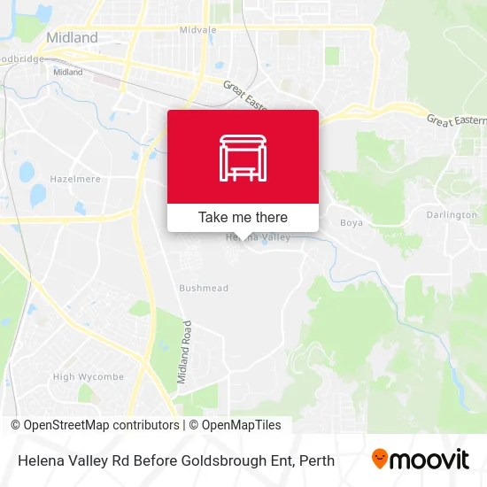 Mapa Helena Valley Rd Before Goldsbrough Ent