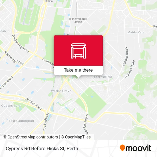 Mapa Cypress Rd Before Hicks St