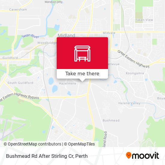 Bushmead Rd After Stirling Cr map