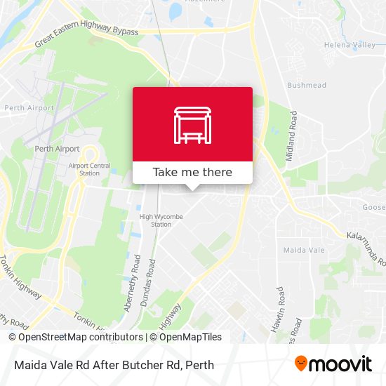 Maida Vale Rd After Butcher Rd map