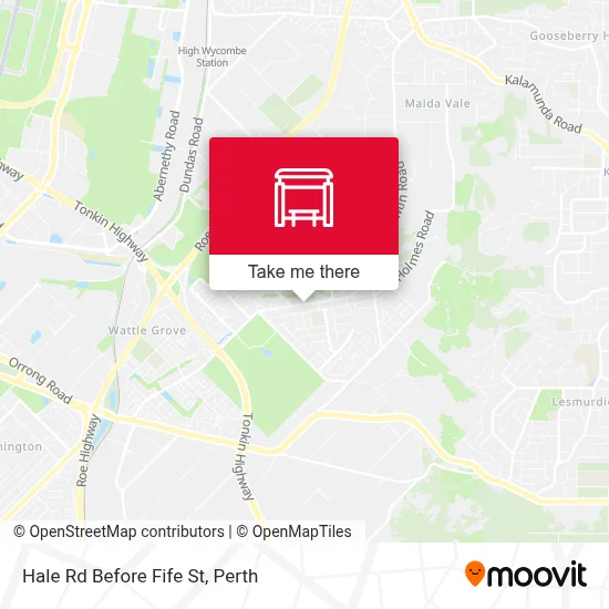 Mapa Hale Rd Before Fife St