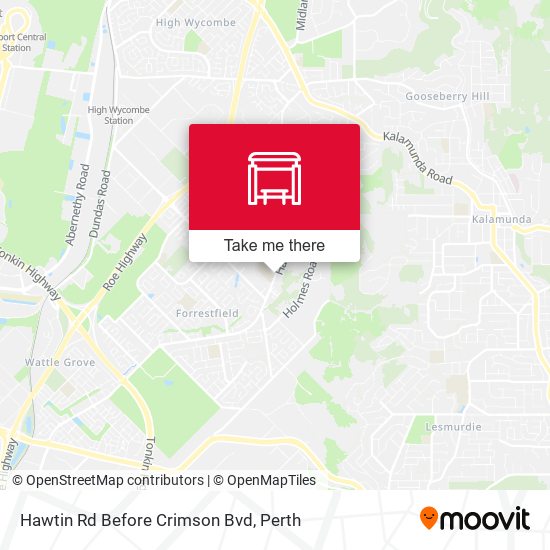 Hawtin Rd Before Crimson Bvd map