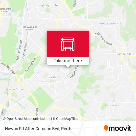 Hawtin Rd After Crimson Bvd map