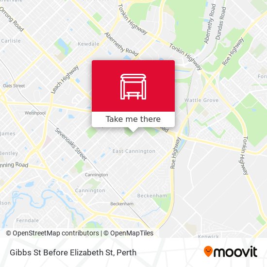 Gibbs St Before Elizabeth St map