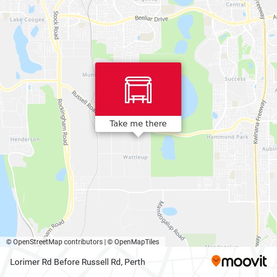 Lorimer Rd Before Russell Rd map
