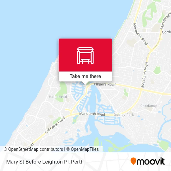 Mapa Mary St Before Leighton Pl