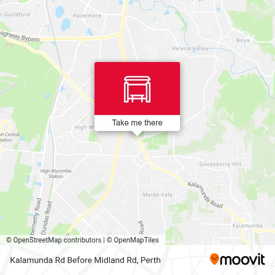 Mapa Kalamunda Rd Before Midland Rd