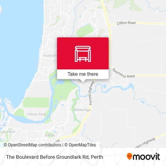 Mapa The Boulevard   Before Groundlark Rd