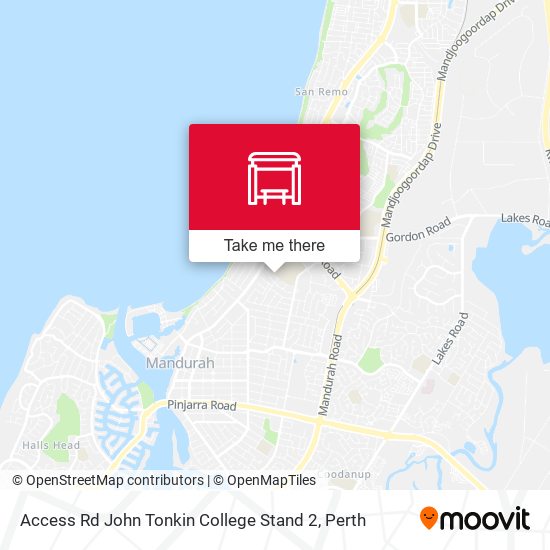 Access Rd John Tonkin College Stand 2 map