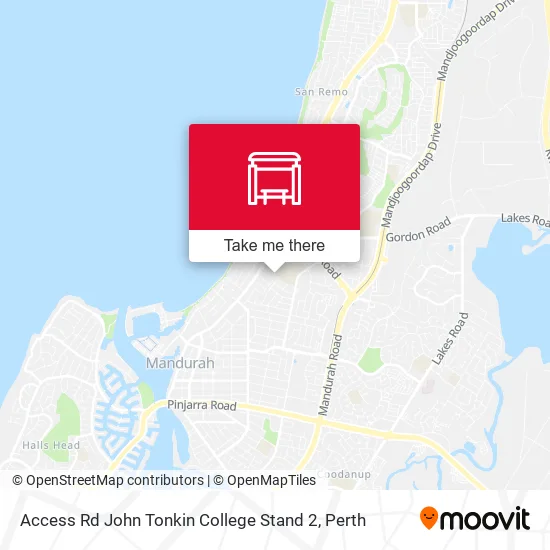 Access Rd John Tonkin College Stand 2 map