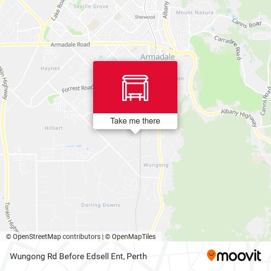 Wungong Rd Before Edsell Ent map