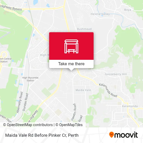 Mapa Maida Vale Rd Before Pinker Cr