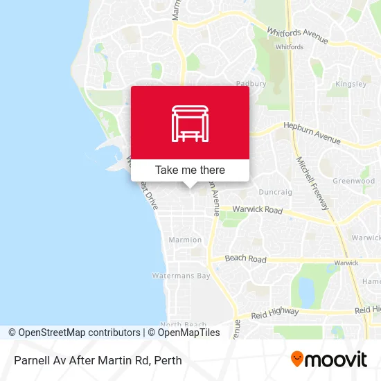 Mapa Parnell Av After Martin Rd