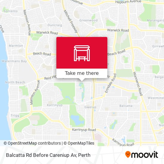 Balcatta Rd Before Careniup Av map