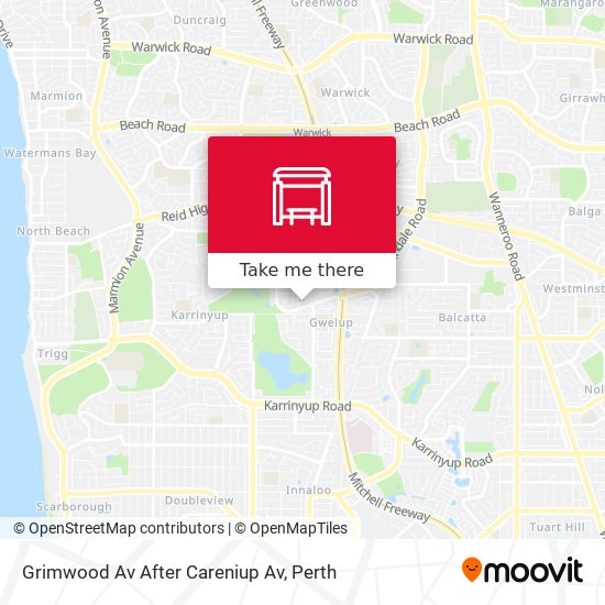 Grimwood Av After Careniup Av map
