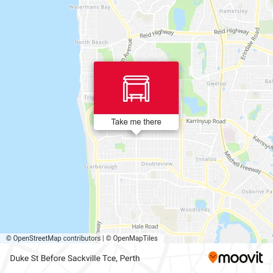 Mapa Duke St Before Sackville Tce